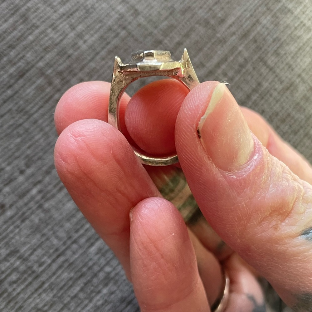 Sterling coffin ring - Picture 2 of 3